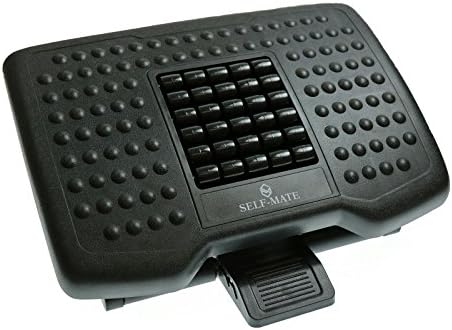 SELF-MATE Ergonomic Foot Rest Under Desk with Rollers for Massage - Office Desk Foot Rest with Tilt Angle and Height Position, Computer Foot Rest Under Desk with Non-Slip Surface and Rollers