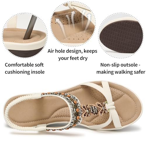 Talon bas compensé et sangle élastique sur ces sandales d'été légères