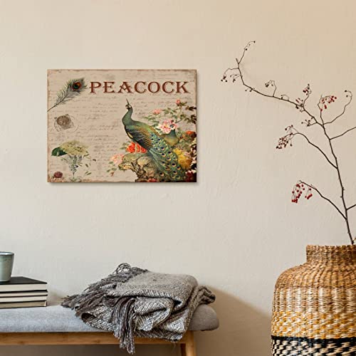 Toile paon de qualité supérieure avec châssis en bois