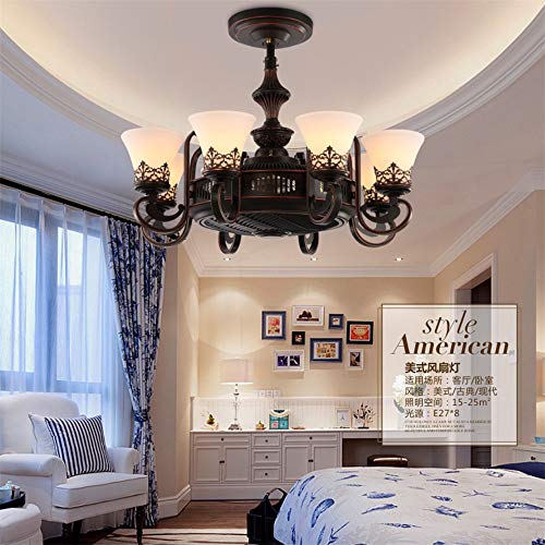 SOLUCKY Modern Steampunk Light Chandelier with Remote Control, Negative Ion Invisible Ceiling Fan Light for Lighting, Fans and Clean Air steampunk buy now online SOLUCKY Modern Steampunk Light Chandelier with Remote Control, Negative Ion Invisible Ceiling Fan Light for Lighting, Fans and Clean Air steampunk buy now online