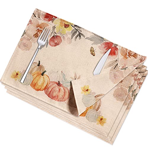 Dolcal Reversible Placemats Set Of 4, Farmhouse Dining Table Place Mats Set, Machine Washable Table Mats For Kitchen #TOP2
