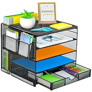 Lemonsea 5-stöckig Schreibtisch-Organizer mit Aktenhalter