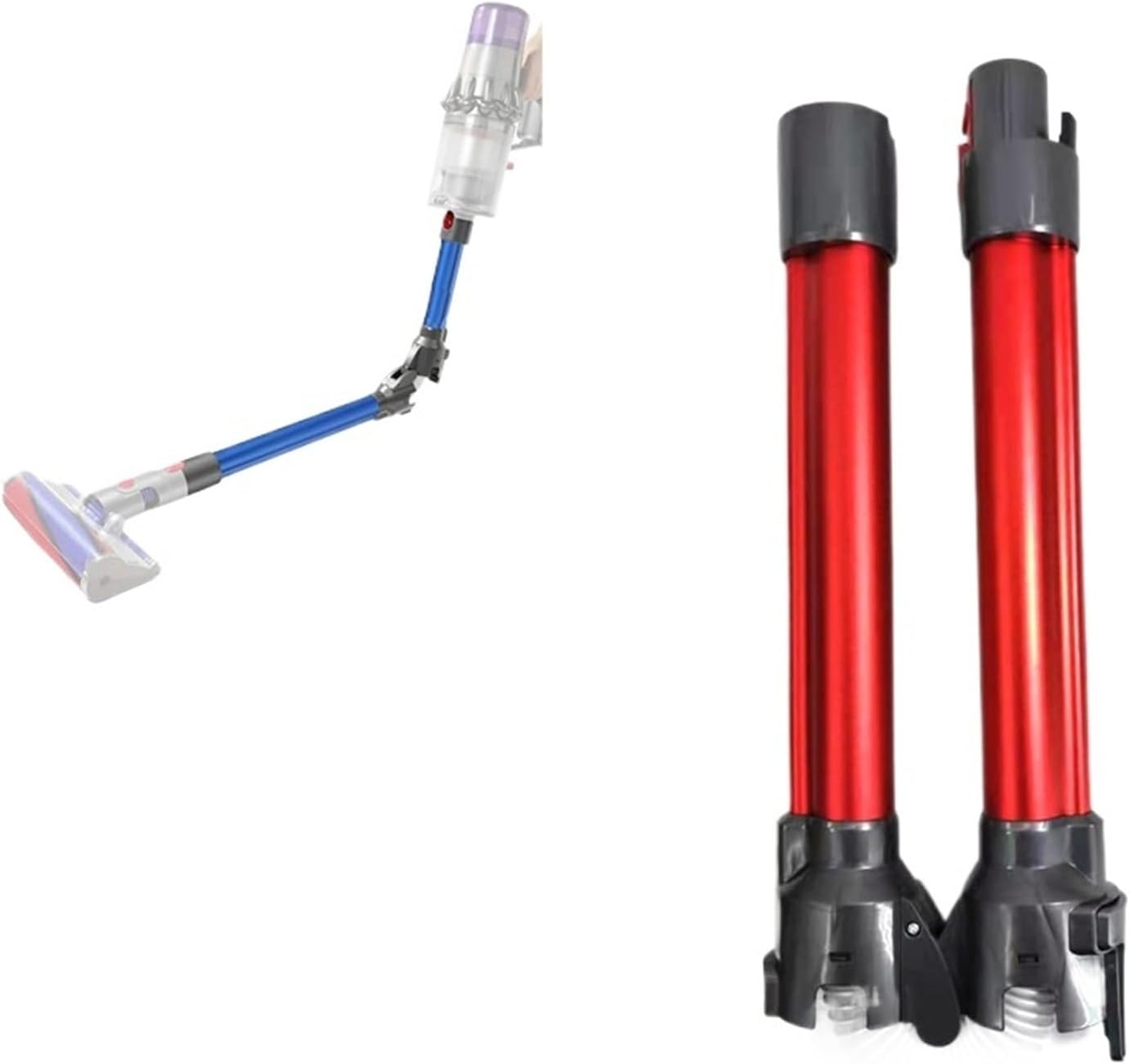 Vacuum Cleaner Extension Rod Replacement，Compatible For Dyson， V7 V8 V10 V11 Cordless VacuumFolding Extension Rod(Red)