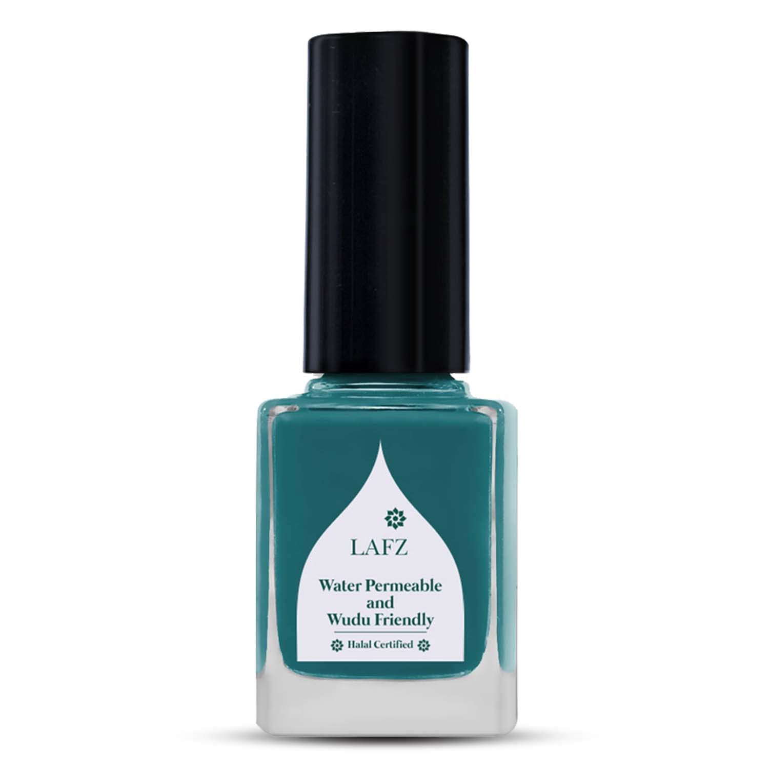 Lafz Breathable Nail Polish, Rich Glossy Finish, Halal Certified & Wudu Friendly, No Animal Ingredients, Single Coat Application, Made in Europe, 11ml (Tropical Teal)