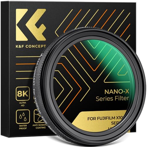 K&F CONCEPT MC UV (Black Frame) Camera Lens Protection Filter Compatible with Fujifilm X100 Series -X100/X100F/X100S/X100T/X100V/X100VI 28 Multi-Coatings Waterproof HD UV Filter