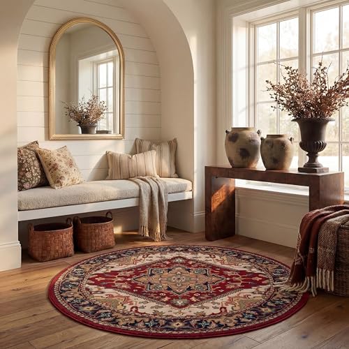 SAFAVIEH Heritage Round 6ft Red