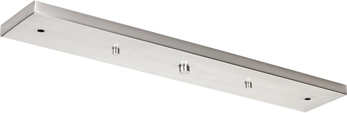 Progress Lighting P8404-143 Three-Light Linear Pendant Accessory Canopy, Black,Graphite