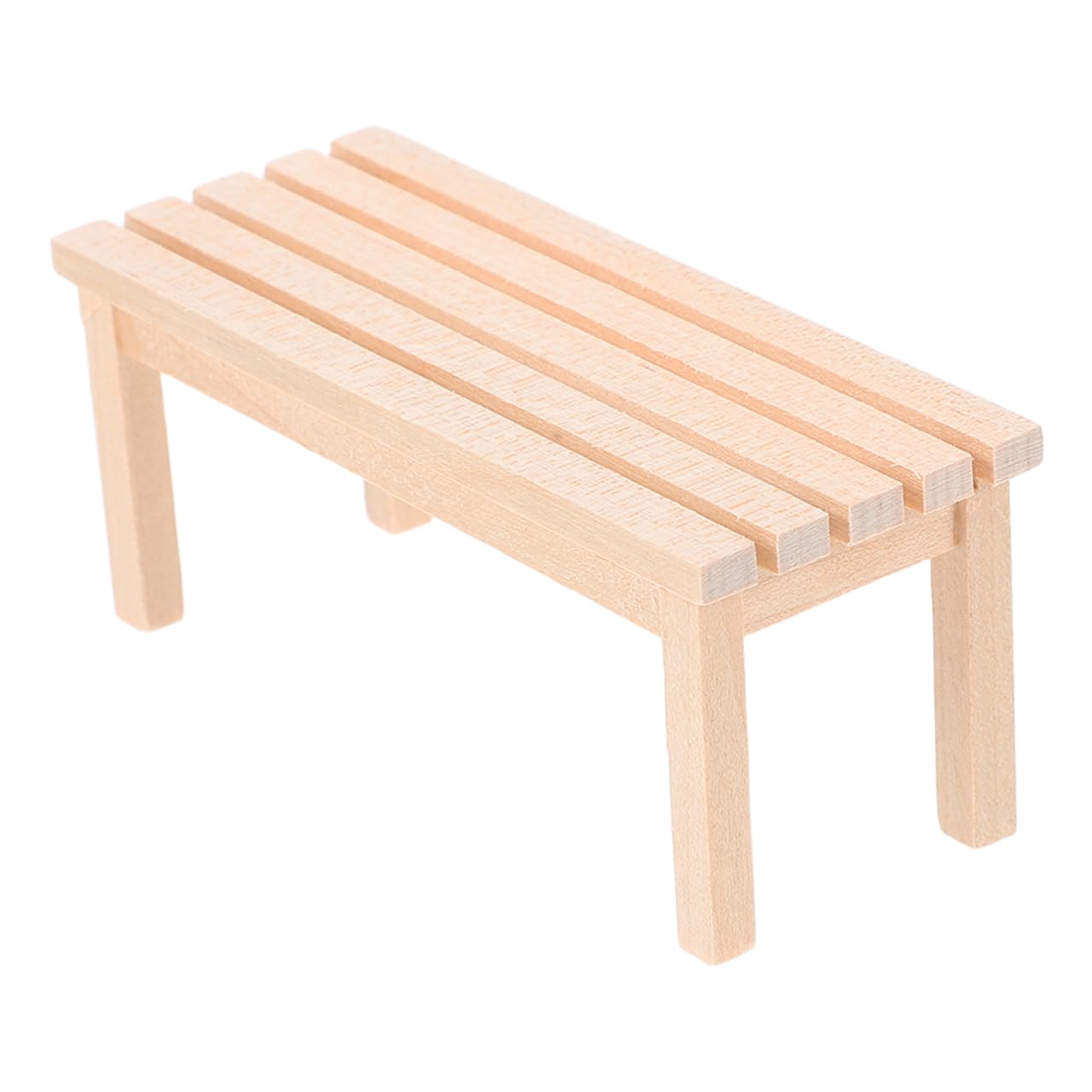 BESPORTBLE Dollhouse Dolls House Garden Accessories Mini Furniture 1/12 Scale Wooden Park Bench Simulation Miniature Chair Seat Dollhouses Landscape Art DIY Craft Ornament Fairy Decor Doll Toys