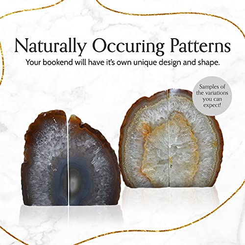 Nature'S Decorations PRT_32 Agate Bookends - A Quality Natural Geode Book Ends thumb #5
