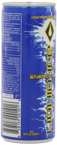 Liquid Ice Energy Drink Regular, 8.3-Ounce Cans (Pack of 24) - Thumbnail 2