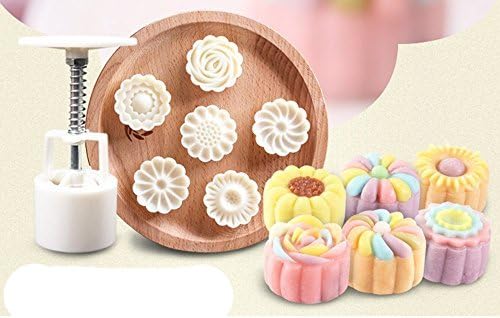 Amazon.com: Moon Cake Mold - 6 Stamps - Mid Autumn Festival DIY ...