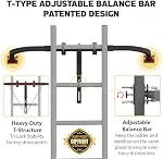 Ladder Stabilizer, Extension Ladder Stabilizer for Roof, Adjustable Ladder Standoff Attachment for Gutters, Windows, Heavy-Duty Steel Ladder Stabilizers Support