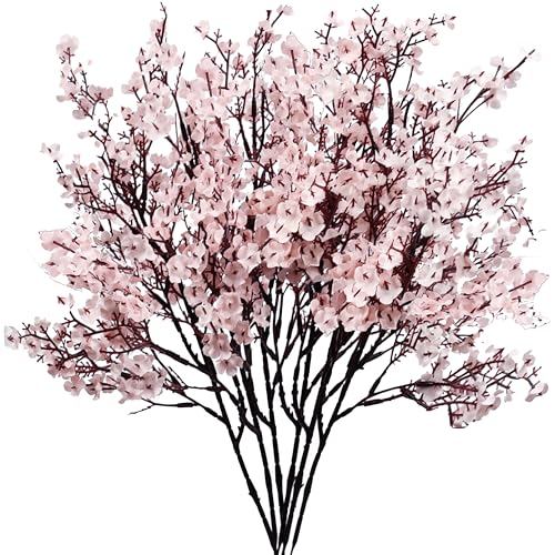 Image of Mandy's 6 Bundles Artificial Light Pink Baby's Breath Flowers