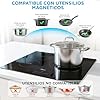 MIDEA Placa Inducción 3 fuegos 60 cm 7400 W - Vitroceramica Induccion Integrada con Panel de control tactil, Inverter quattro, 9 Niveles de Potencia, Booster, Indicador de Luz, y Temporizador #4