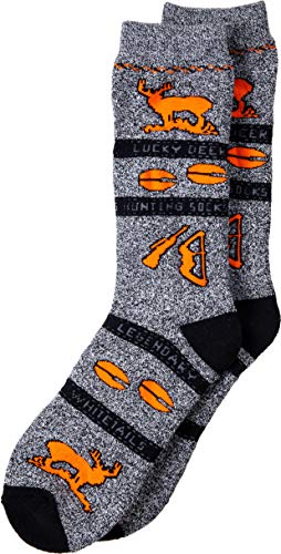 Legendary Whitetails Mens Lucky Deer Hunting Socks (One Size, Dark Grey Marl)