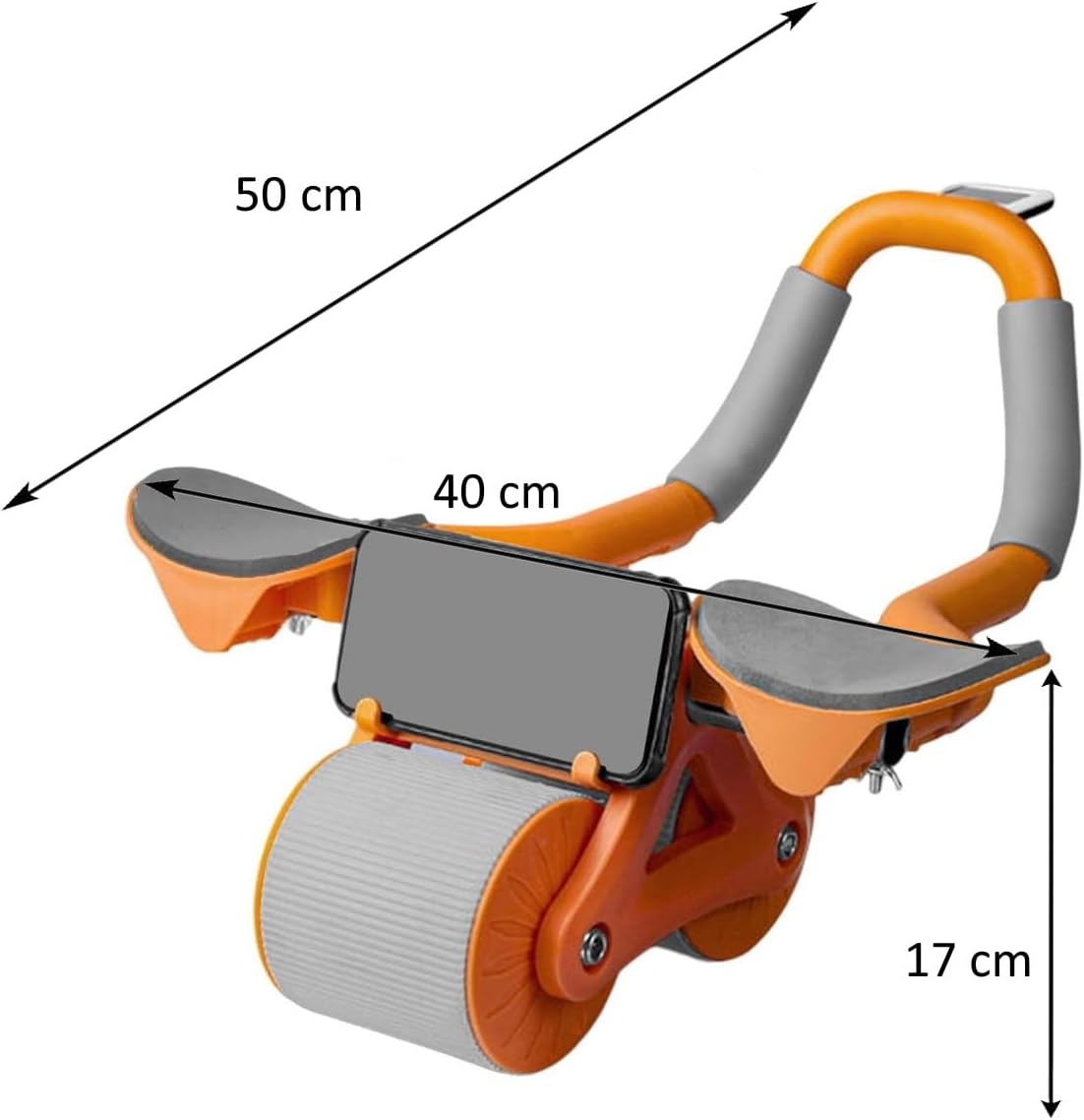 AB Roller Wheel Abdominal Wheel with Automatic Rebound Wheel with Timer for Abdomen Exercises at Home and in the Gym