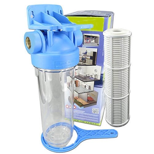 FILTROTECH 10 Zoll Vorfilter Wasserfilter f. Hauswasserwerk Gartenpumpe Schmutzfilter Anschluss IG-1 Zoll