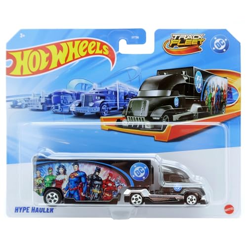 Hot Wheels Track Fleet Hype Hauler [Comic Book Super Heroes!] (Black), 1:64 Scale Diecast Vehicle