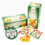 Assorted Fruit Jelly Sweets Bulk Buy - Pack of 2 x 250g Individually Wrapped Soft - Centered Fruit Jellies with Topline Tree Ornament. Great Christmas Gifts for Women, Stocking Fillers