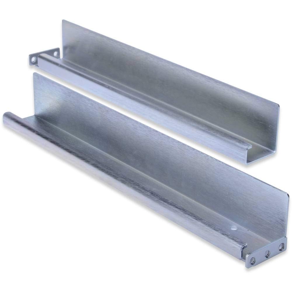 DIGITUS 1HE Gleitschienen - für 19" Netzwerk- & Serverschränke von DIGITUS - Variabele Tiefe von 350 bis 600 mm - L-Profil, 2mm starkes Stahlblech - Traglast 100 kg - Silber