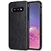 TENDLIN Galaxy S8 Case Leather Texture Flexible TPU Silicone Hybrid Slim Case for Samsung Galaxy S8 (Black)