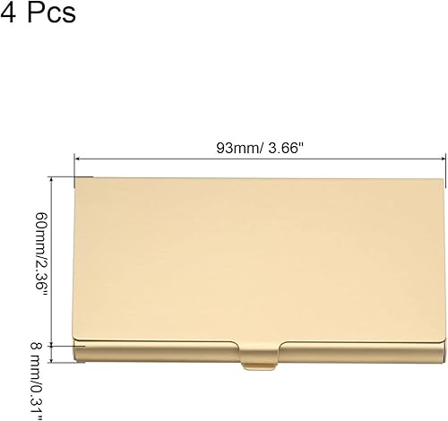 Miniatura 2 de PATIKIL Titular de la tarjeta de visita, caja de tarjeta de metal de aluminio titular de la tarjeta profesional para tarjeta de crédito de la