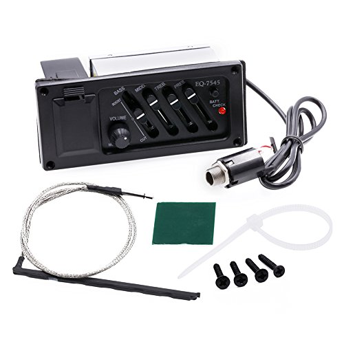 Kitara Guitarra EQ-7545R 4-Band EQ Sistema Ecualizador Guitarra Acústica Preamp Piezo Pickup para...