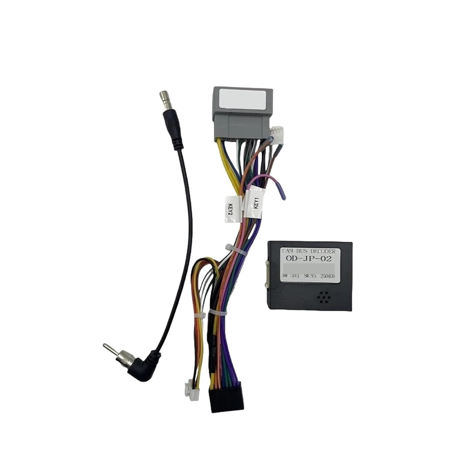 16Pin Car Wiring Harness Adapter Box Decoder Compatible with Dodge Caliber Jeep Compass Jeep Grand Cherokee WK OD-JEEP-02(Only Canbus)