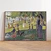 WCYB Study for A Sunday on La Grande Jatte by Georges Seurat Prints Posters Canvas Deco Paintings Wall Art For Office Living Room Frame 24" L X 36" W #4