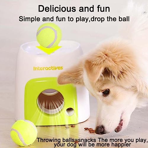 SHATKA Pet Ball Launcher Toy Dog Tennis Ball Food Reward Machine Thrower Interactive Therapy Slow Feeding Toys for Cats and Dogs