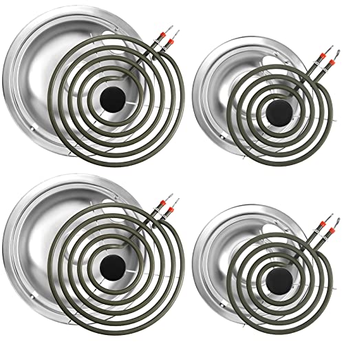 Freecat Mp22Ya Electric Range Burner Element, Replacement For Kenmore, Hardwick, Maytag, Norge Whirlpool Electric Range Stove, Includes 2 X Mp15Ya 6" & 2 X Mp21Ya 8" Surface Element Coil #TOP6