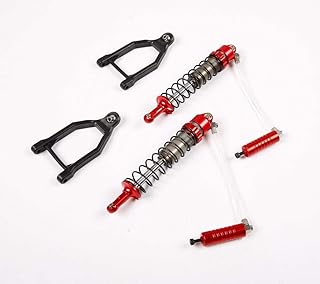 Hockus Accessories CNC Metal high Strength 10MM with Hydraulic Abdominal Front Shock Absorber Set fit for 1/5 RC CAR hpi rovan 5b SS - (Color: Red, CN)