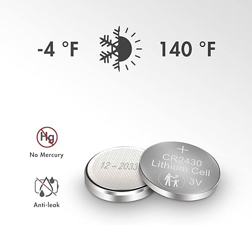 Miniatura 6 de Tenergy Batería CR2430, batería de litio de 3 V para llavero de automóvil, control remoto de automóvil, calculadoras, termómetros y más, 10 unidades