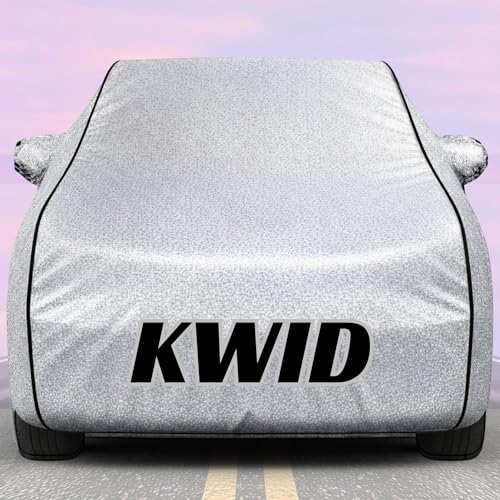 Image of Kings of Cover New Silver 100% Waterproof Kwid Car Cover | Polyester Car Body Cover for Rain & Sun | UV Protection, Dustproof, Scratch Resistant, Windproof, Heat Resistant, Custom Fit