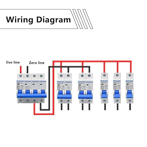 Miniatura 5 de Trisinger Disyuntor en miniatura de CC, 2P 16Amp 500V Interruptores eléctricos para paneles solares, sistema de rejilla, montaje en riel DIN (16A)