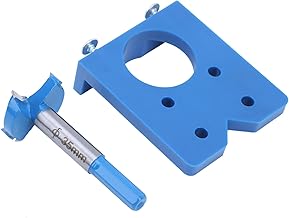 Abridor de agujeros de bisagra, color azul, precisión de aspecto de puerta, guía de taladro, juego de herramientas para carpintería, 35 mm