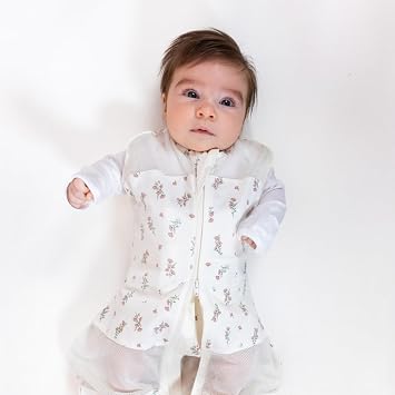 Happiest Baby Sleepea Organic Cotton Baby Swaddle, X-Large | Organic Cotton, Breathable, Hip Healthy, Arms-Out Transition, Two-Way Zipper, Doctor Designed