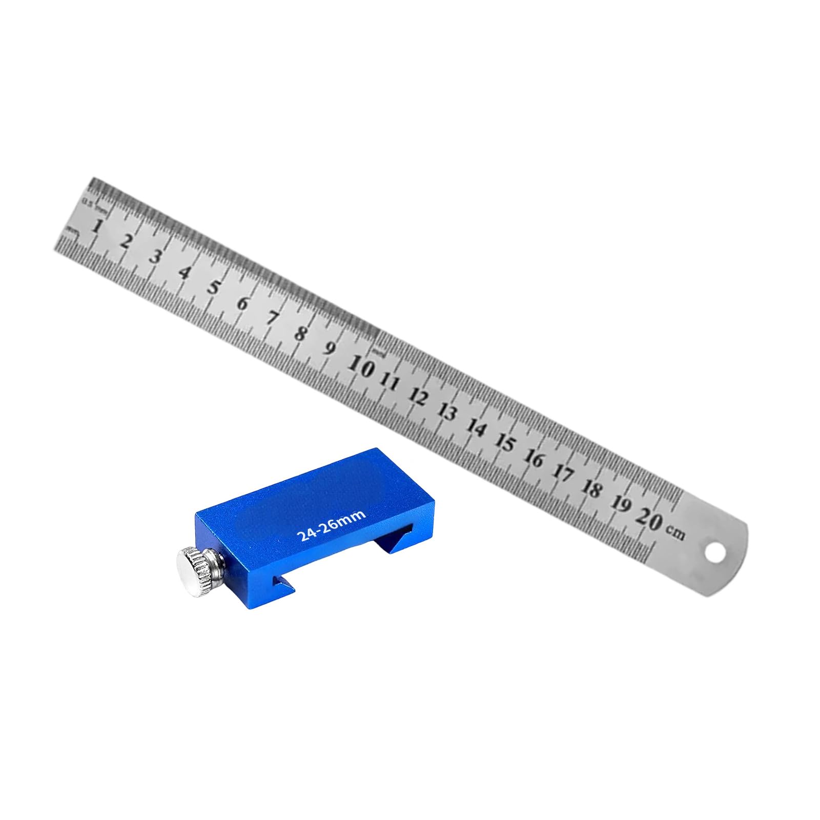 Zwwaazhf 20Cm Steel Ruler Accuracy Woodworking Marking Gauges With Adjustable Positioning Block Resistant Produced For Accurate Measurement Aluminum Measuring Rulers For Carpentry