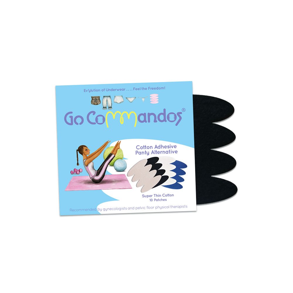 Ev'ylope of 10 Super Thin Cotton Panty Free Patches, Black