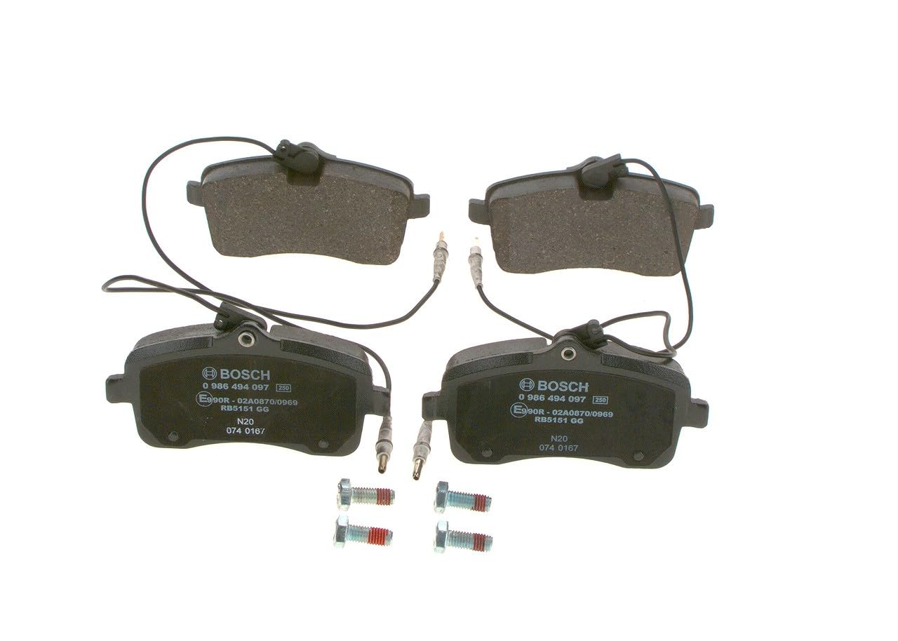 Bosch BP1005 Pastillas De Freno Traseras | Bajo Polvo Y Ruido | ECE-R90 | Juego 4 Piezas