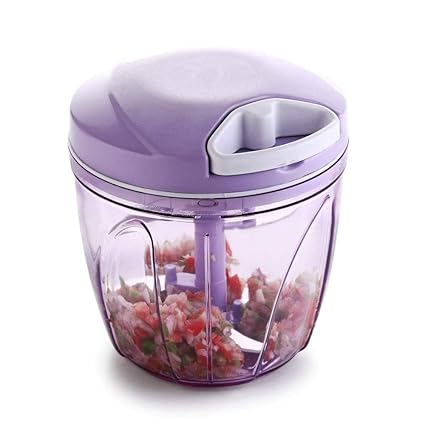 ANGO Handy Chopper Pro XL for Chopping, Mincing and Whisking with 5 Stainless Steel Blades and 1 Plastic Whisker, Multi-Purpose fot Vegetables & Fruits & Dry Fruits (900 ML)