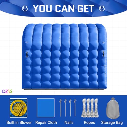 Image of OZIS 10FT Inflatable Tunnel Entrance Sport Tunnel with Blower Inflatable Entryway for Business Advertising Event Exhibition Promotion(Blue,10x10x9ft)