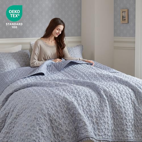 Image of Madison Park Vintage Floral Quilt Set, 3PC King /Cal King Reversible Bed Set