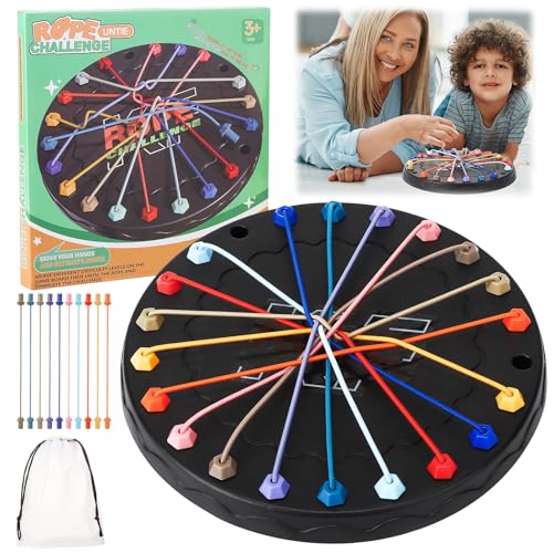 Kaisibum Brainy Knots Logikspiele für Kinder, Strategisches Denkspiel, 3 Schwierigkeitsgrade & Tragetasche, IQ Spiele zur Förderung von Motorik & Farbwahrnehmung | Familienpuzzle ab 3 Jahren