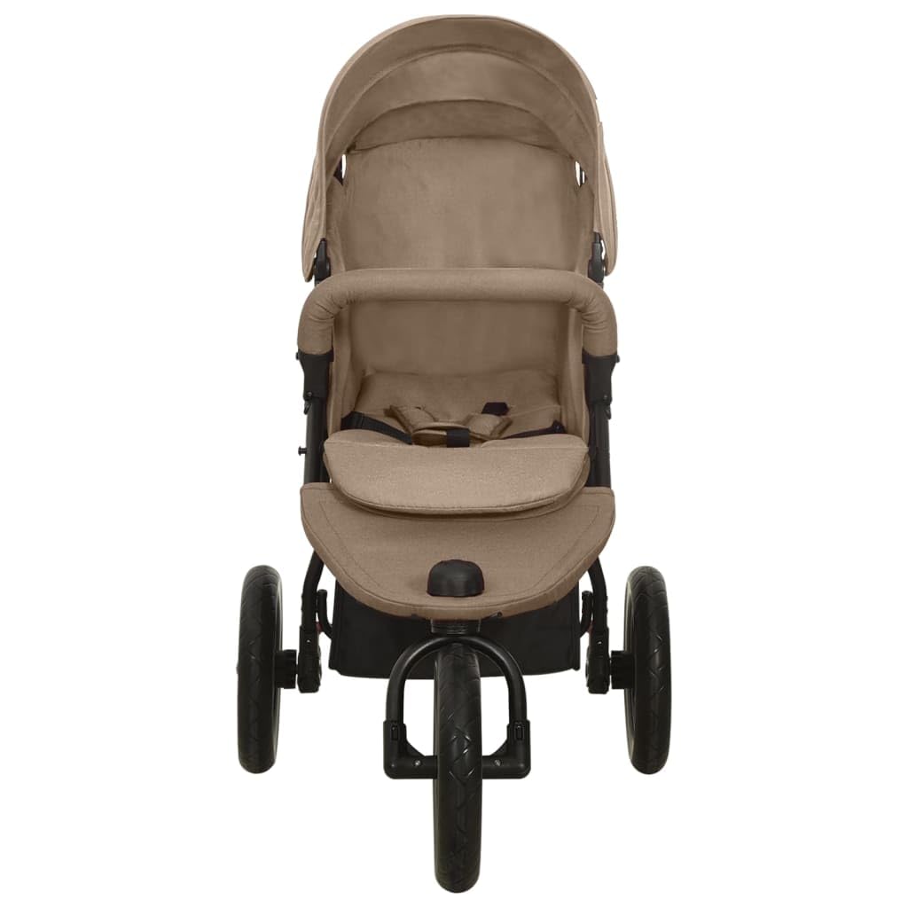 Cochecito de paseo plegable con una sola mano, respaldo ajustable, cochecito de viaje de acero con toldo y cesta, color gris