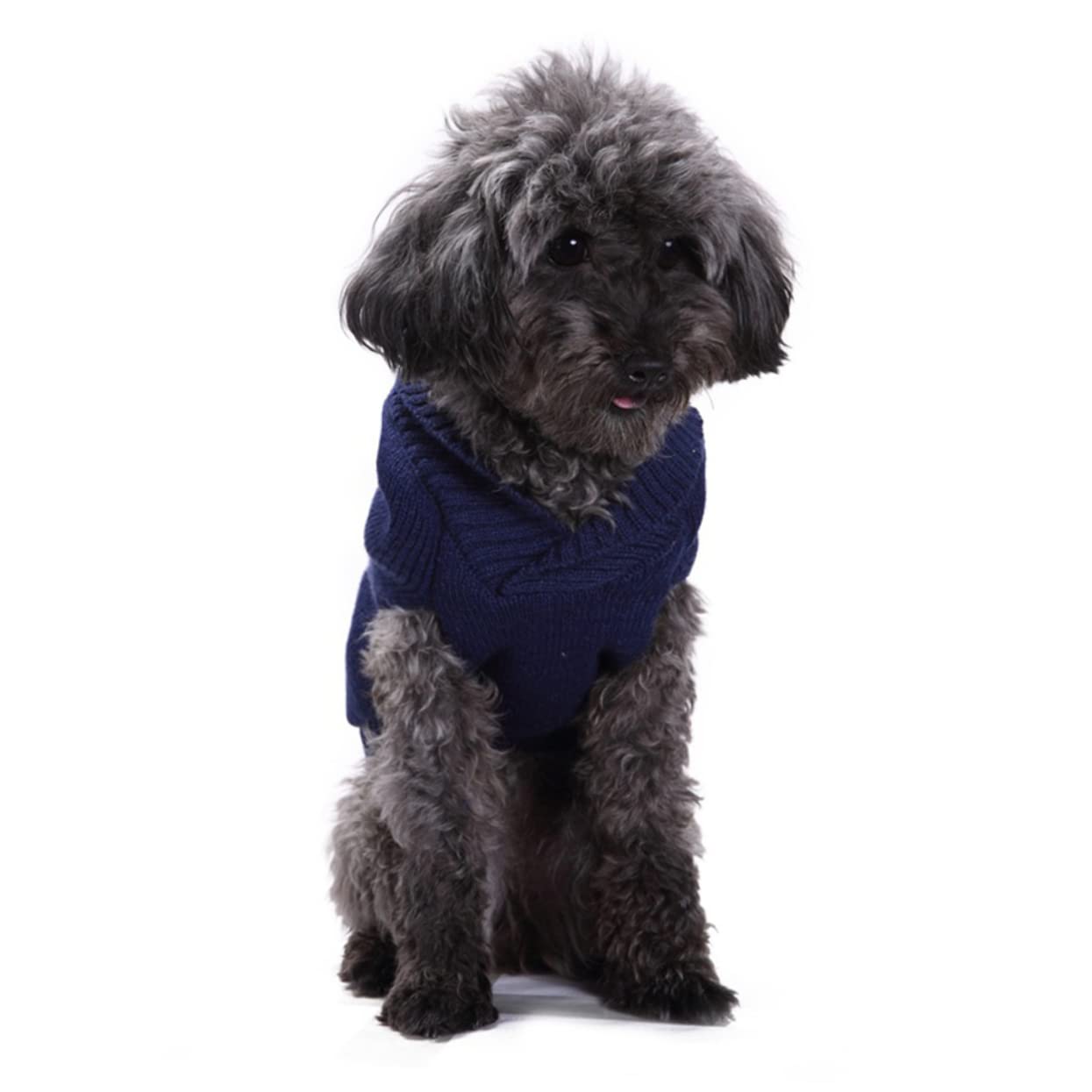 minkissy Lot de 3 Tricots pour Animal de Compagnie - Pull d'hiver pour Animal de Compagnie - Pull de Noël en Tricot pour Chien - Vêtements Amusants pour Chien - Sweat à Capuche pour Animaux de
