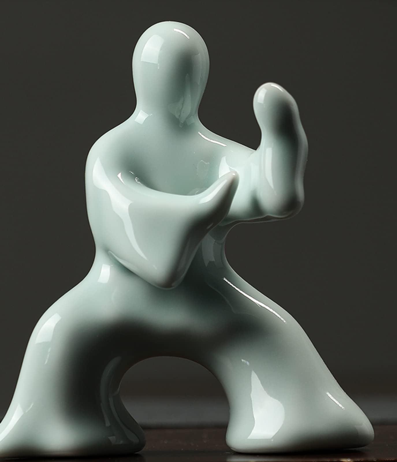 Dytartzx Handcrafted Ceramic Martial Arts Figures Artificial Sculpture Home Decor Arts Gift Desktop Statue Ornament