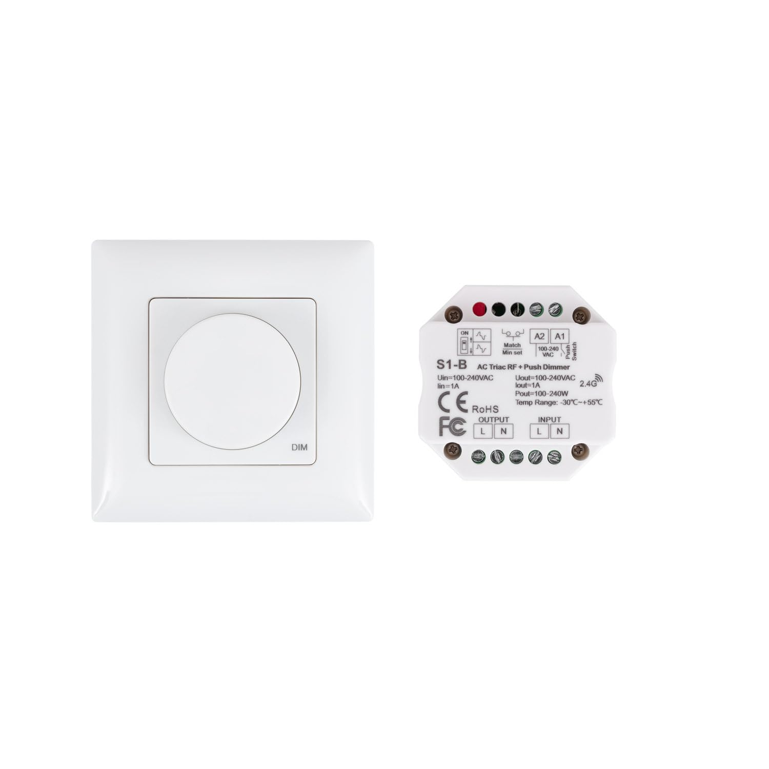 LEDKIA Regulador Interruptor LED TRIAC Sin Cables Blanco