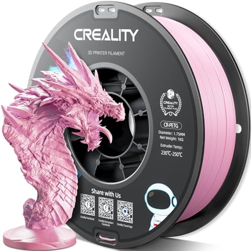 Image of Official Creality PETG 3D Printer Filament 1.75mm 1KG (2.2lbs), High Precision, Strong Toughness, Odorless, Better Flow, Moistureproof 3D Printing CR PETG Filament, Pink