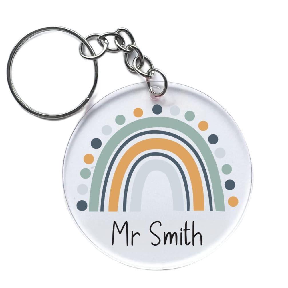 Star Online Thank You Teacher Keyring Gifts For Women, Men Custom Acrylic Keychain Teachers Leaving Gifts